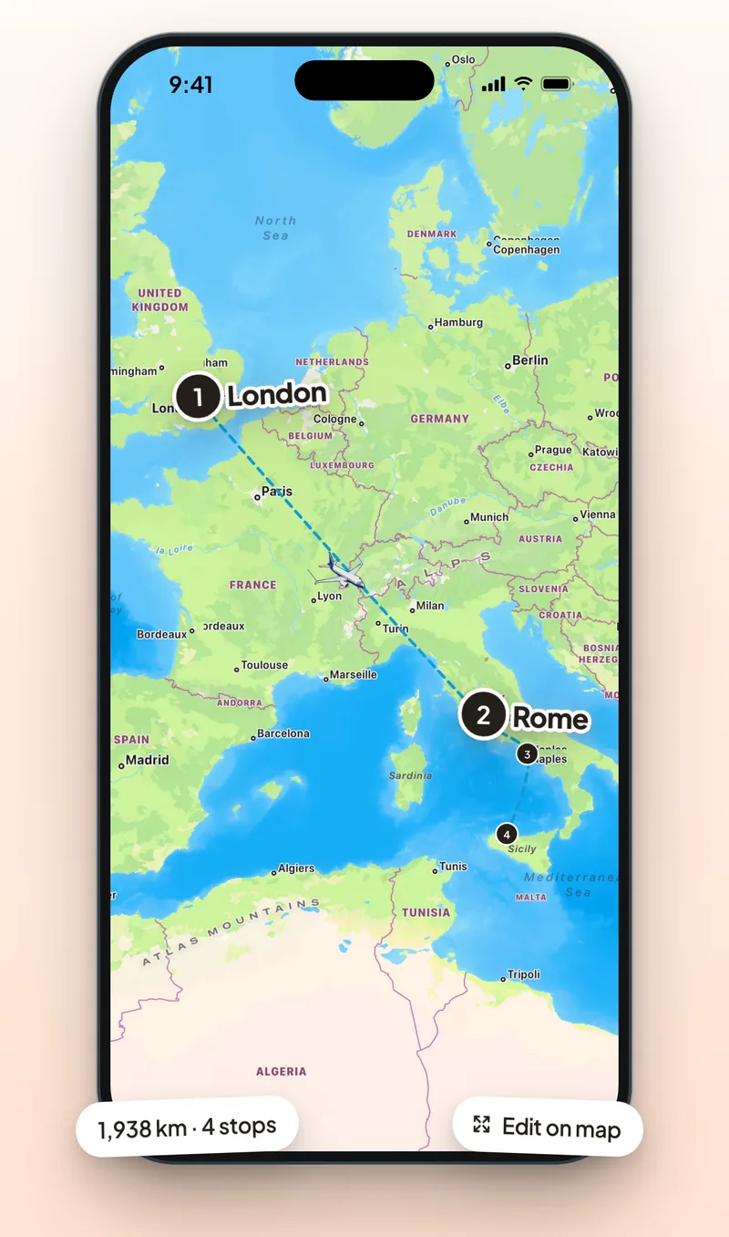 Trip Motion screen: Turn trips into 3D map videos